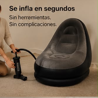 Sillon Inflable con apoya pies premium