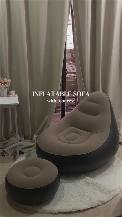 Sillon Inflable con apoya pies premium